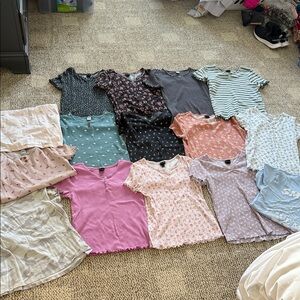 15 Girls' Pink Crewneck Tee - Unknown Brand